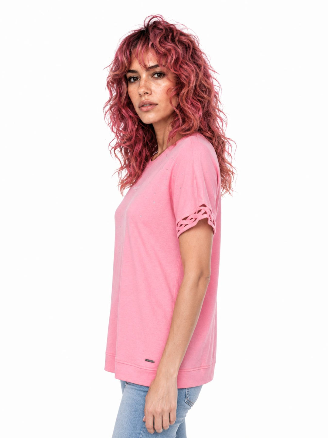 SOQUESTO Damen T-Shirt mit Glitzersteine