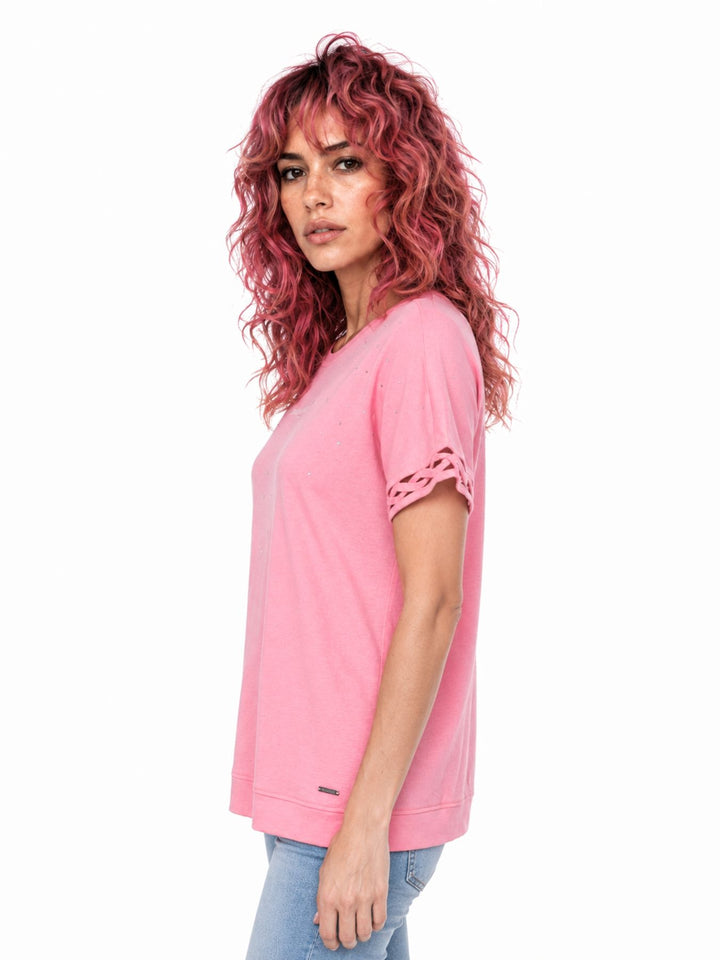 SOQUESTO Damen T-Shirt mit Glitzersteine