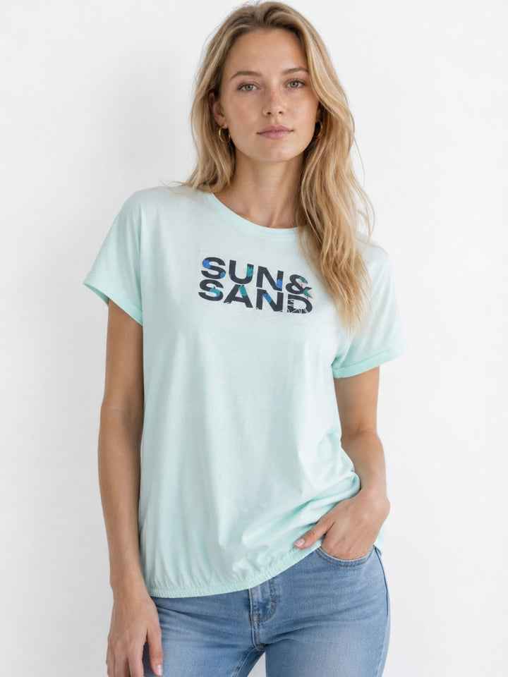 SOQUESTO Damen T-Shirt Pailletten