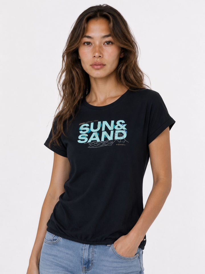 SOQUESTO Damen T-Shirt Pailletten