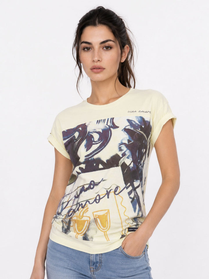 SOQUESTO T-Shirt Damen Schlüsselloch