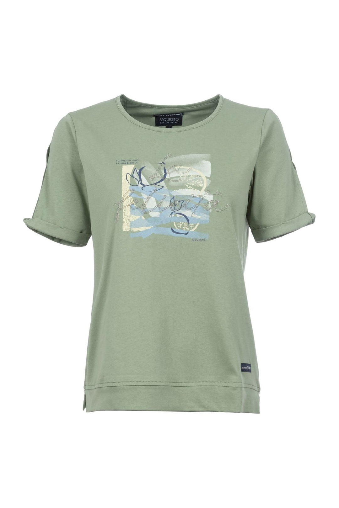 SOQUESTO Damen T-Shirt Baumwolle