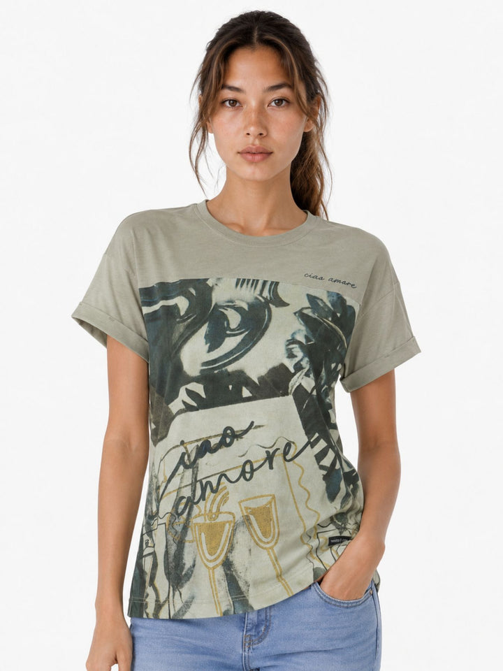 SOQUESTO T-Shirt Damen Schlüsselloch