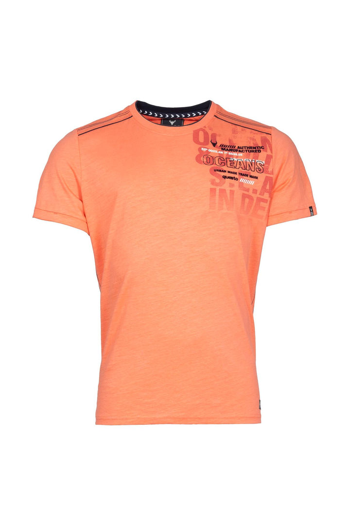 SOQUESTO Herren T-Shirt Schulterprint