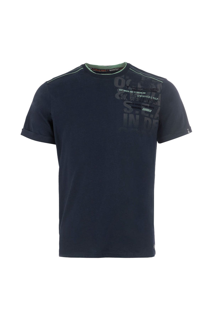 SOQUESTO Herren T-Shirt Schulterprint