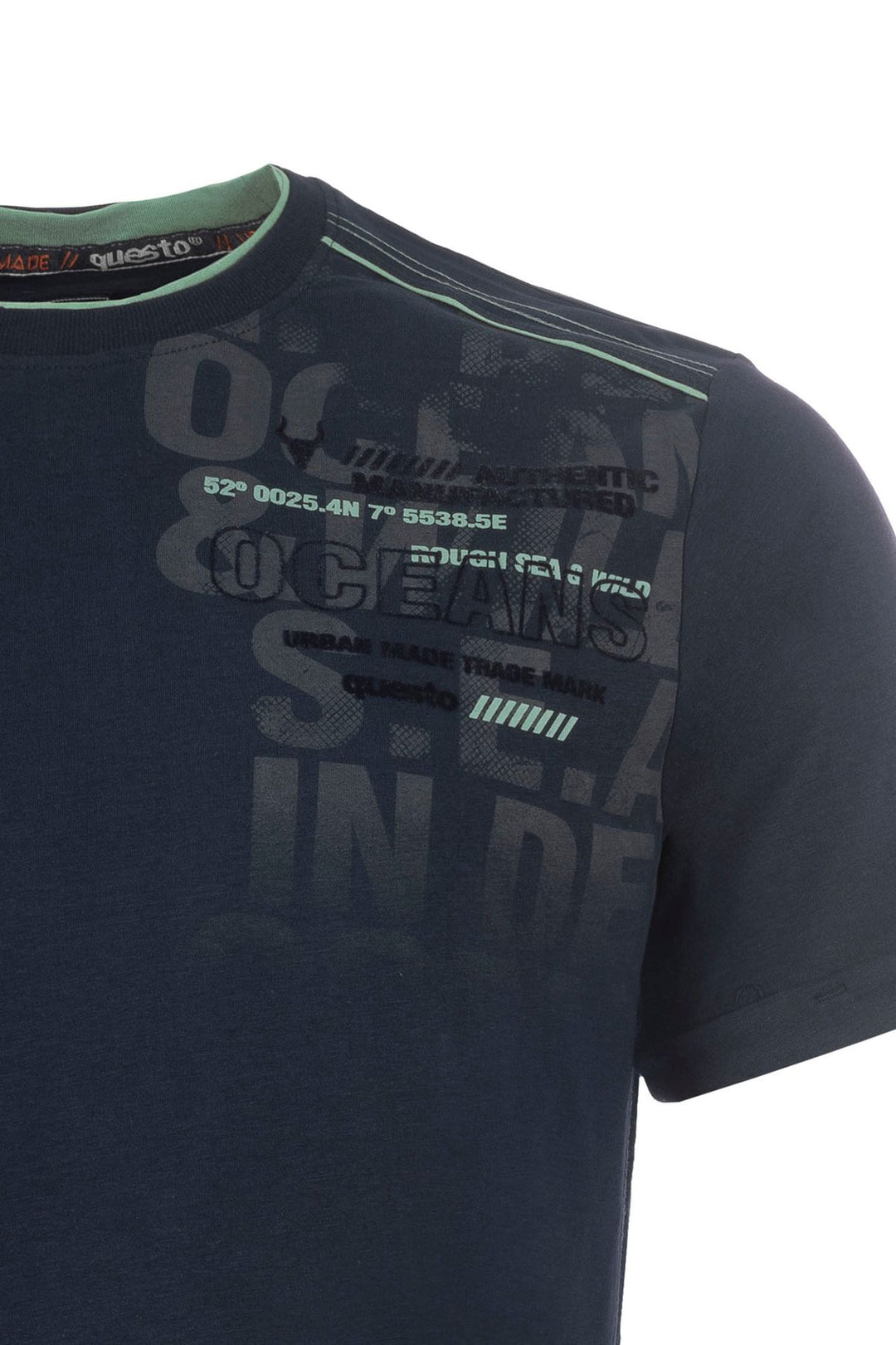 SOQUESTO Herren T-Shirt Schulterprint