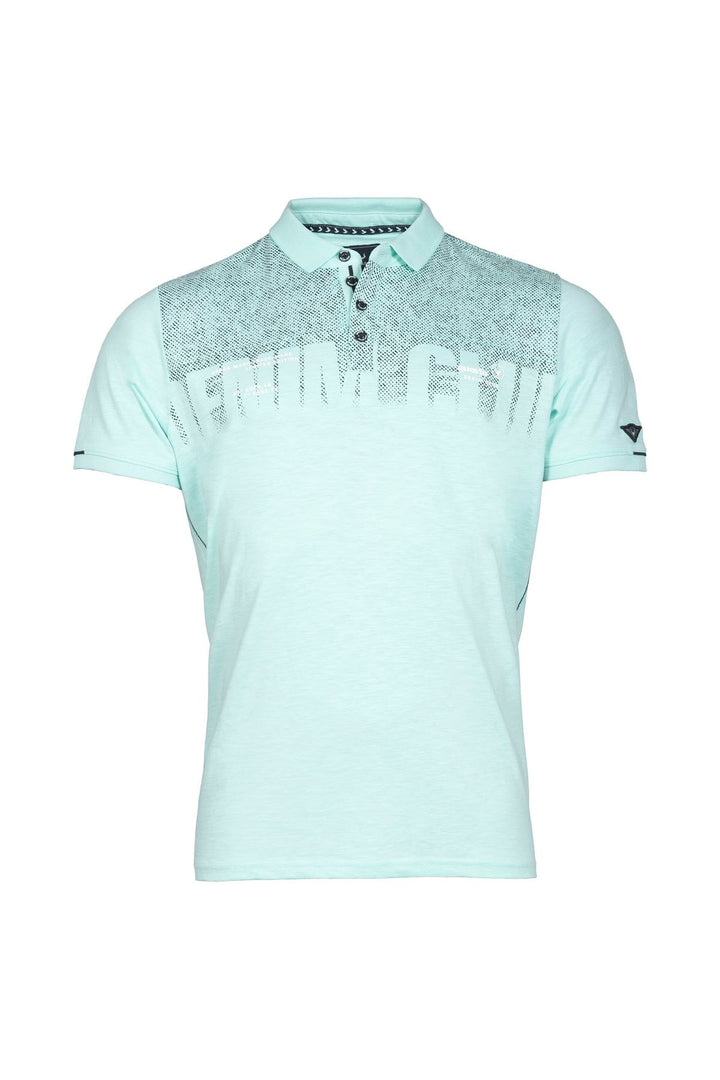 SOQUESTO Herren Poloshirt Brustprint