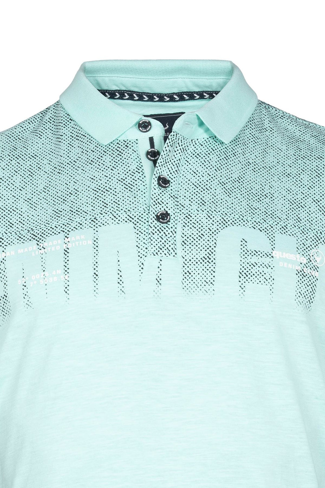 SOQUESTO Herren Poloshirt Brustprint