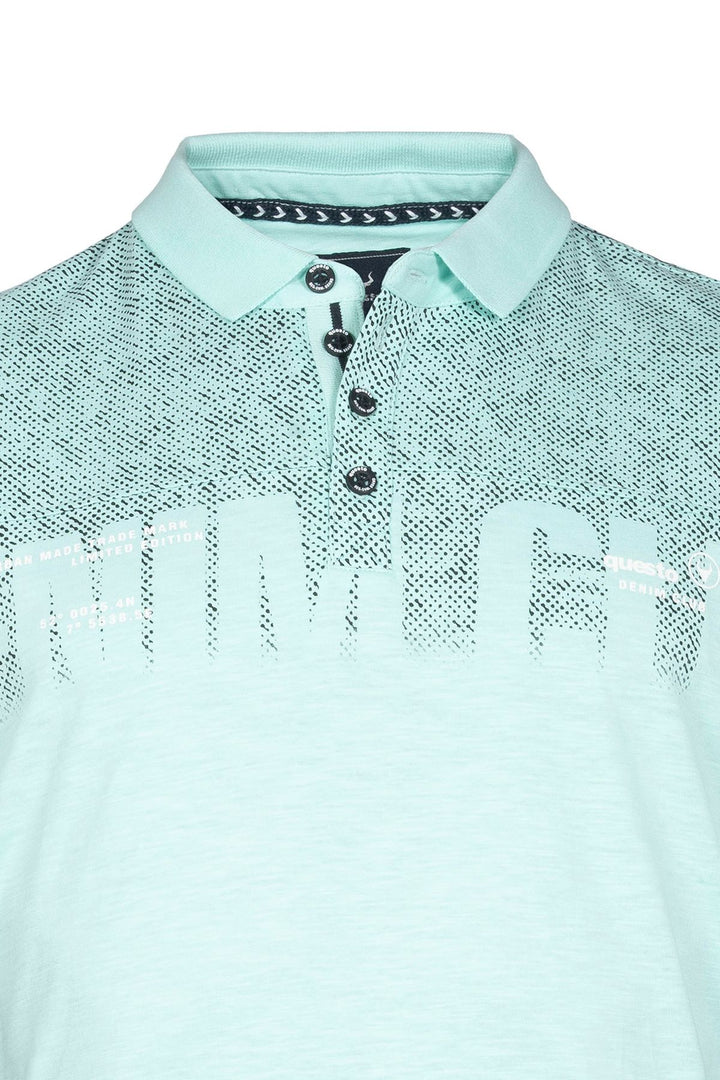 SOQUESTO Herren Poloshirt Brustprint