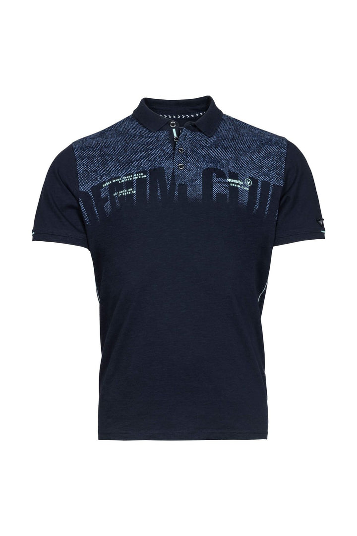 SOQUESTO Herren Poloshirt Brustprint