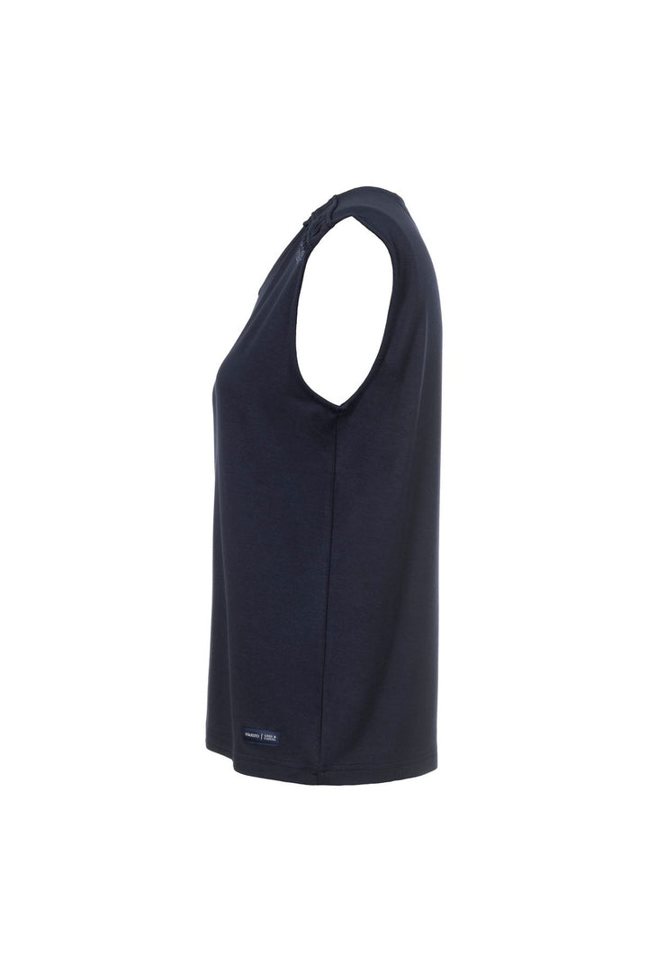 Top Damen Raffung an der Schulter