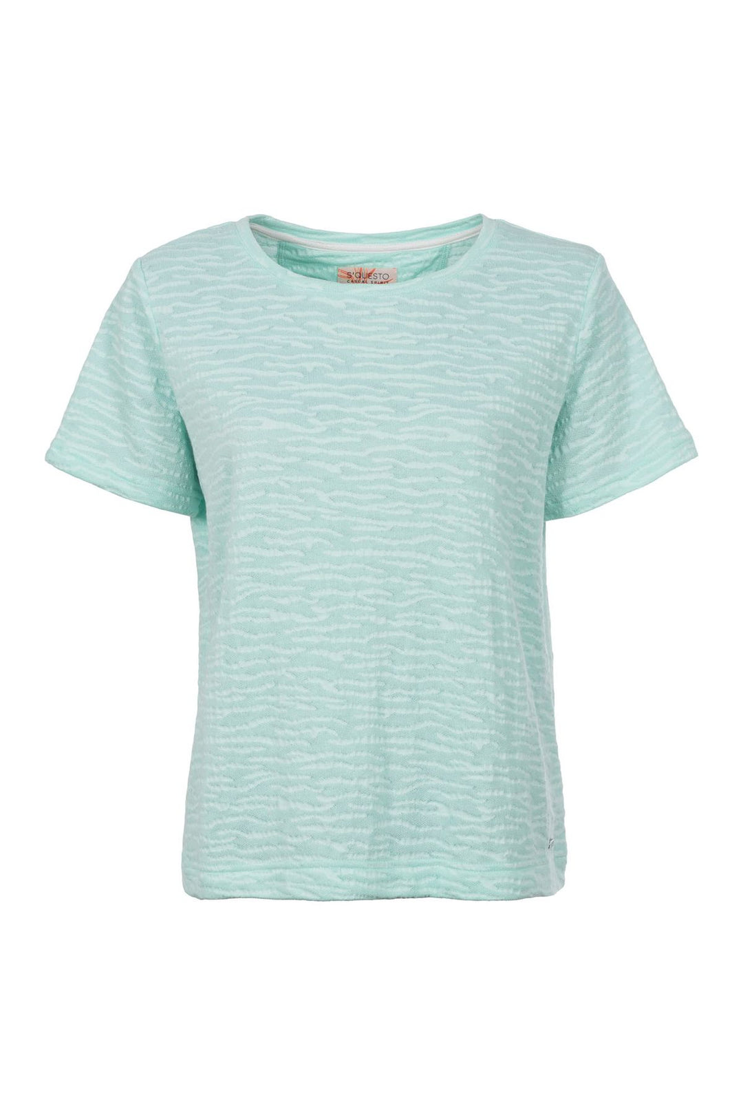 T-Shirt Damen Boxy-Schnitt Strukturmaterial