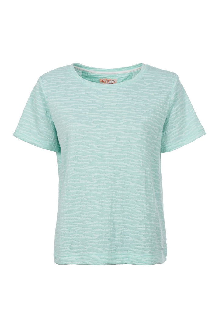 T-Shirt Damen Boxy-Schnitt Strukturmaterial