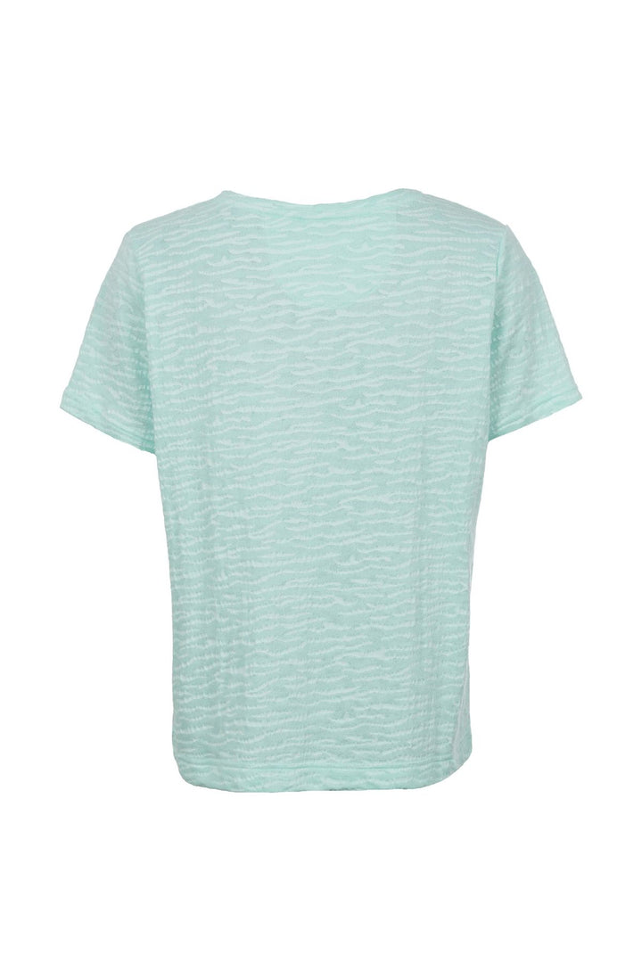 T-Shirt Damen Boxy-Schnitt Strukturmaterial