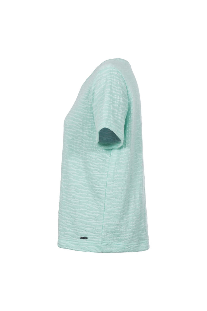 T-Shirt Damen Boxy-Schnitt Strukturmaterial