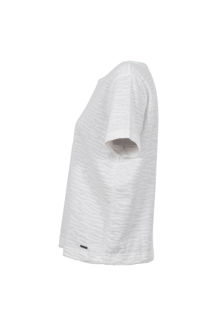 T-Shirt Damen Boxy-Schnitt Strukturmaterial