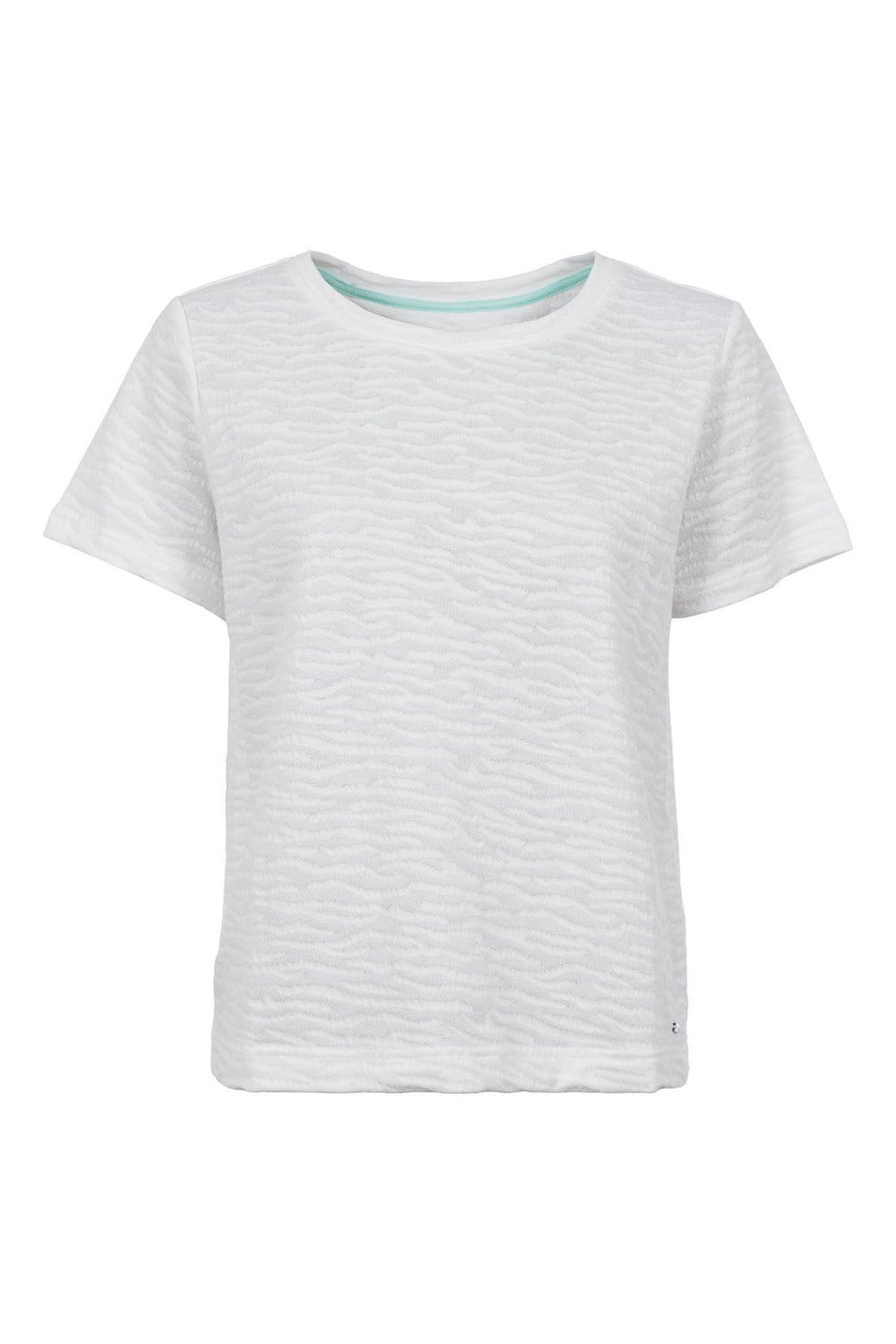 T-Shirt Damen Boxy-Schnitt Strukturmaterial