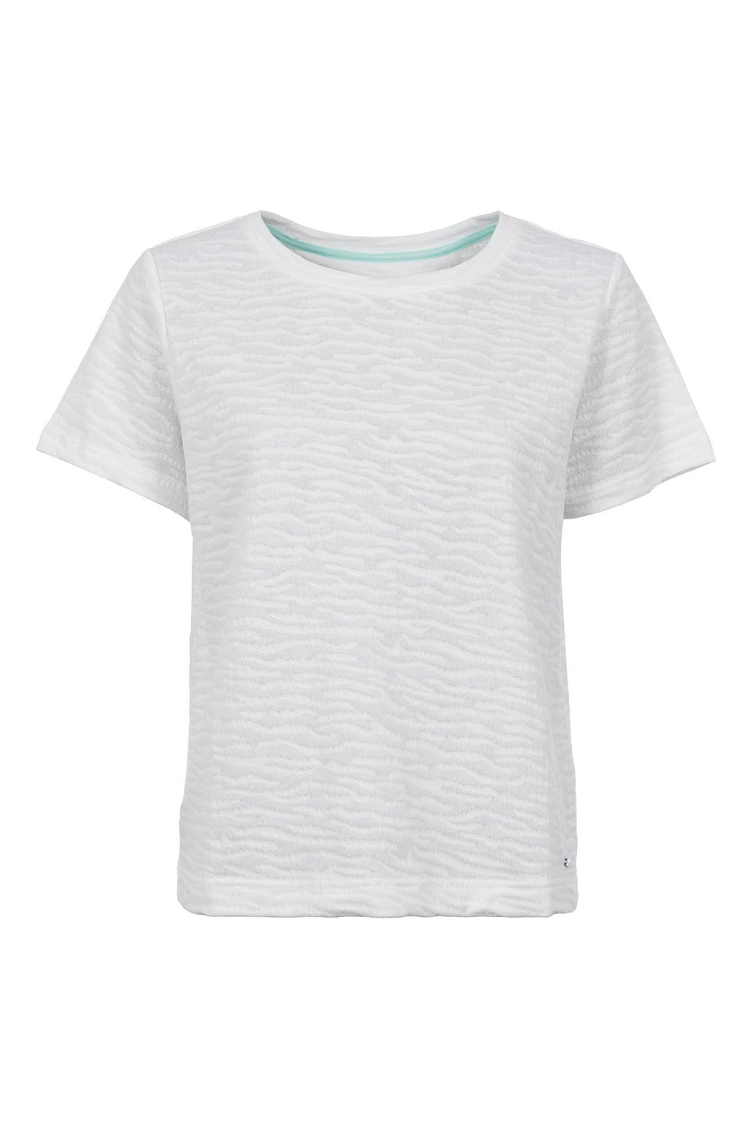 T-Shirt Damen Boxy-Schnitt Strukturmaterial