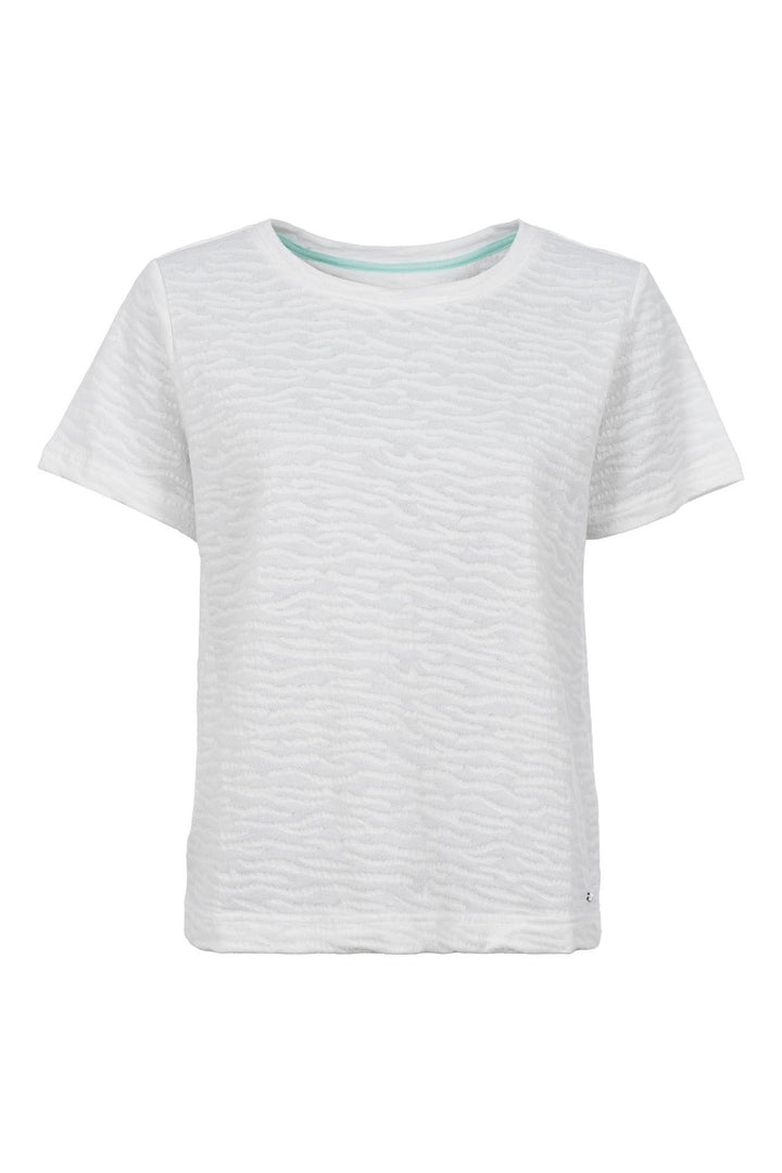 T-Shirt Damen Boxy-Schnitt Strukturmaterial