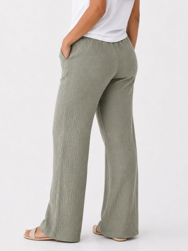 Authentic Style Damenhose Crinkle Optik