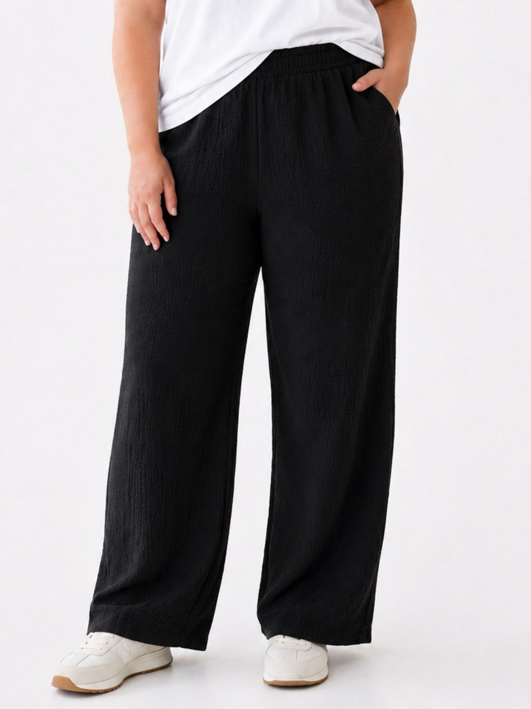 Authentic Style Damenhose Crinkle Optik
