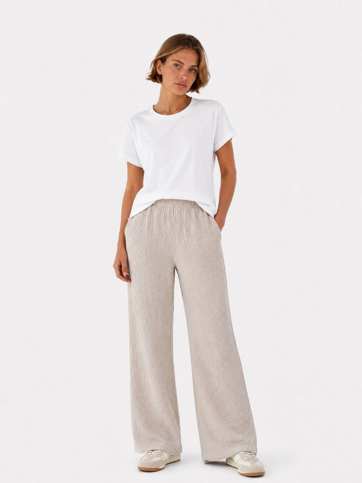 Authentic Style Damenhose Crinkle Optik