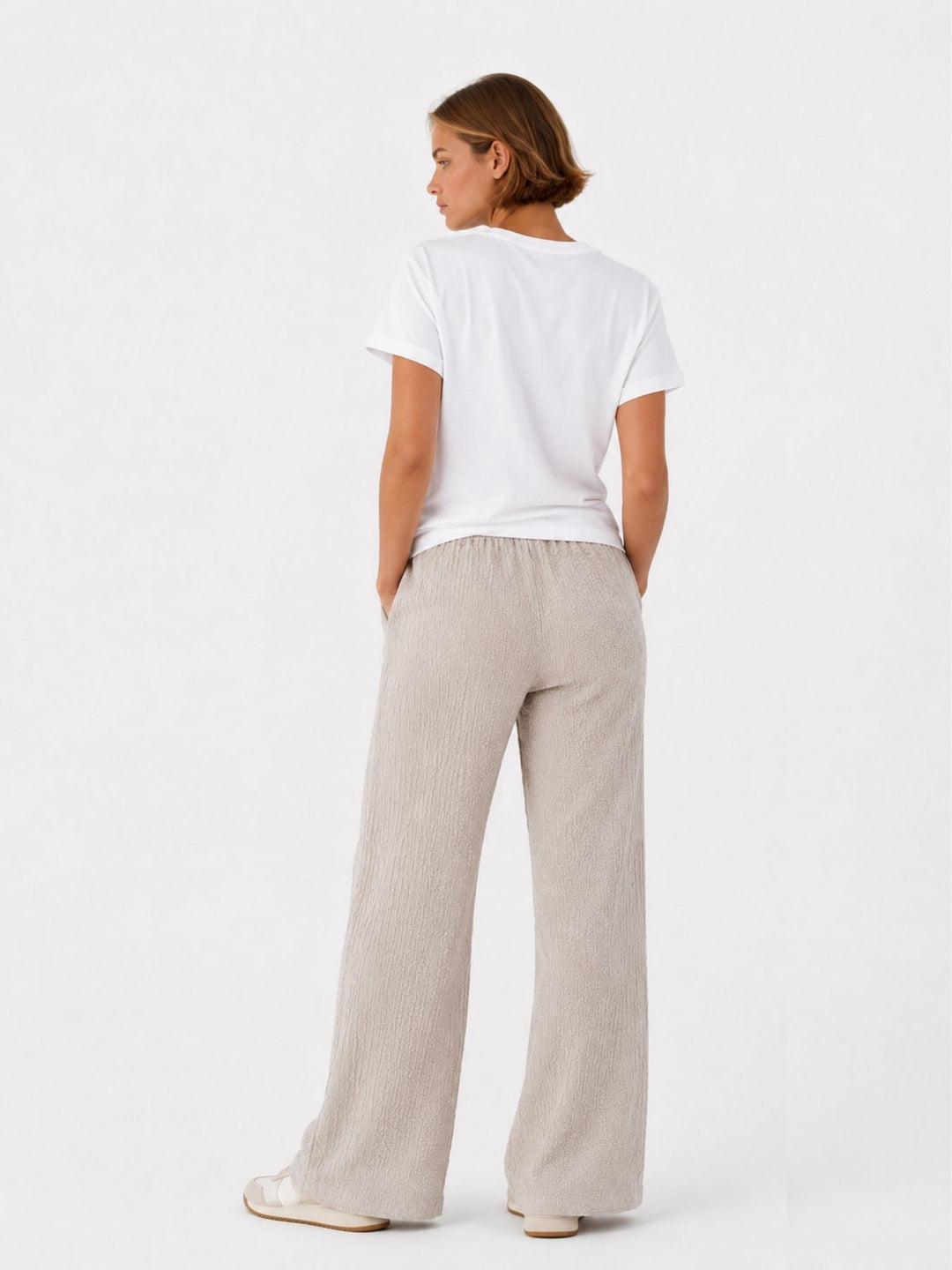 Authentic Style Damenhose Crinkle Optik