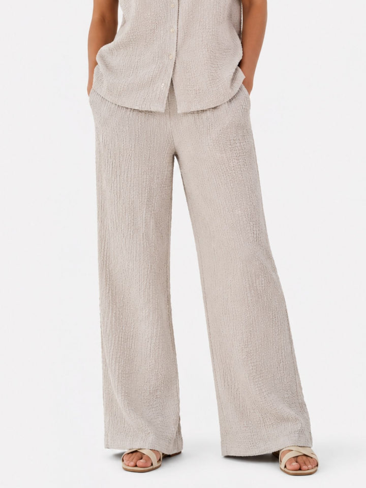 Authentic Style Damenhose Crinkle Optik
