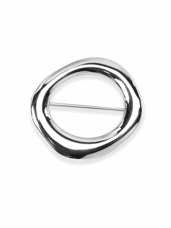 Tücherring groß rund silber