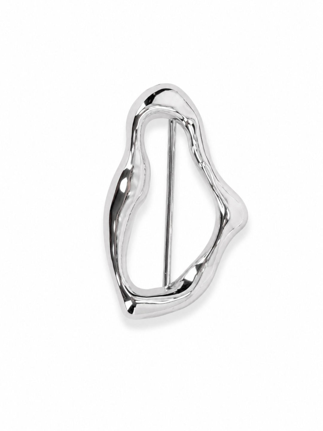 Tücherring schmal oval silber