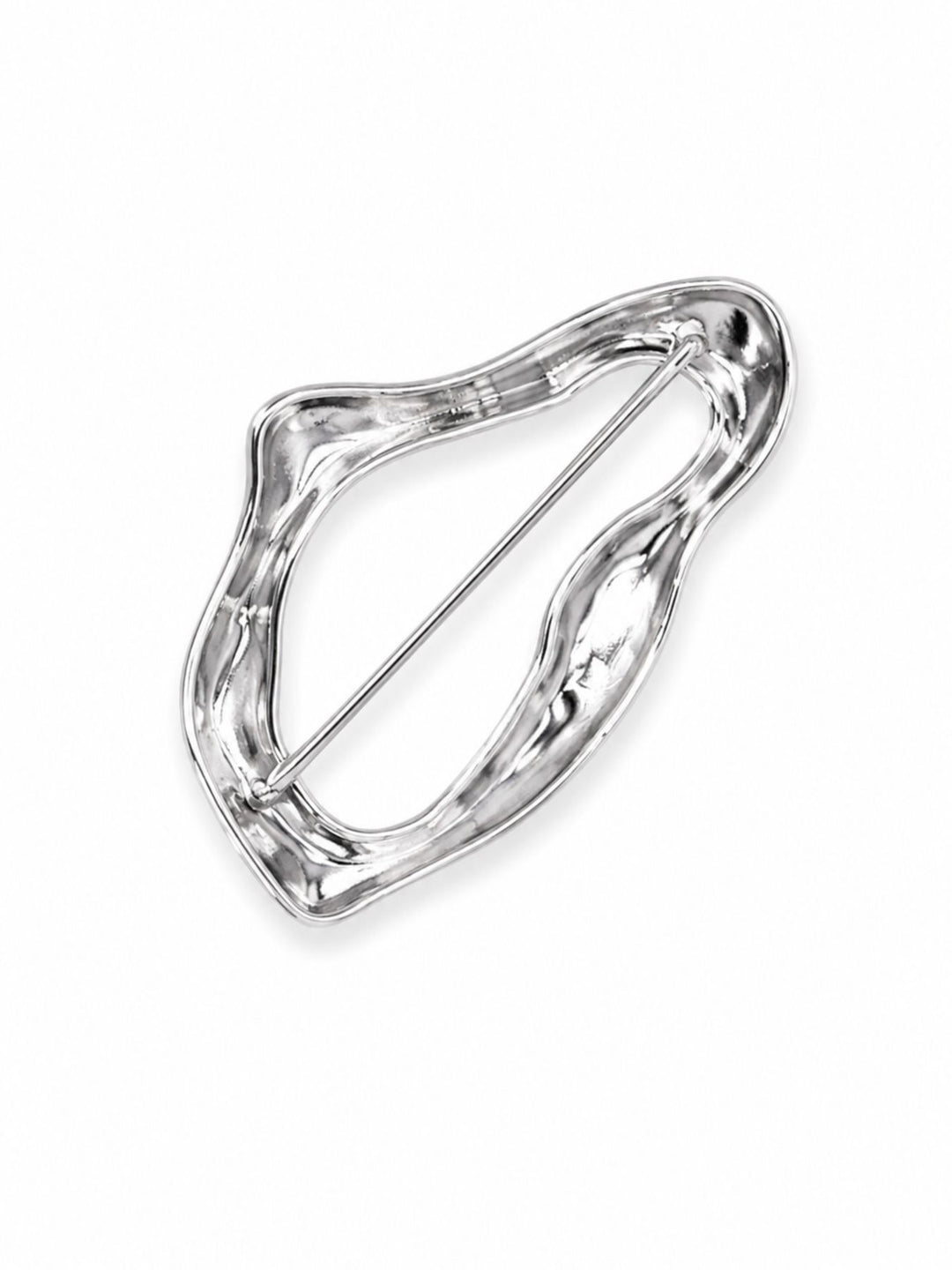 Tücherring schmal oval silber