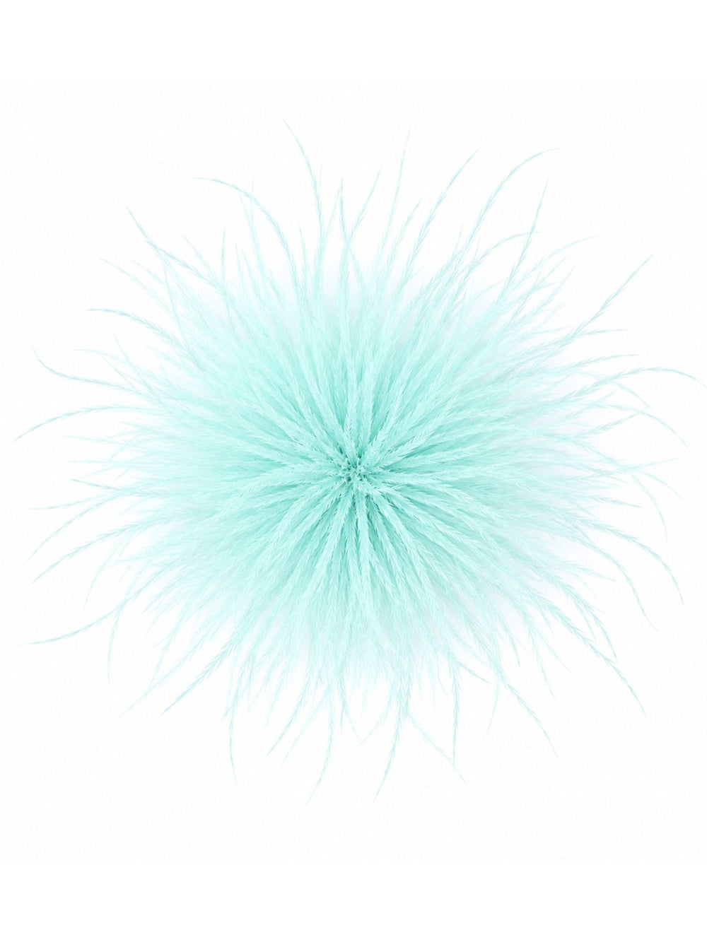 Federblüte Haarclip und Brosche aqua