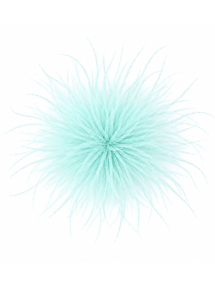 Federblüte Haarclip und Brosche aqua