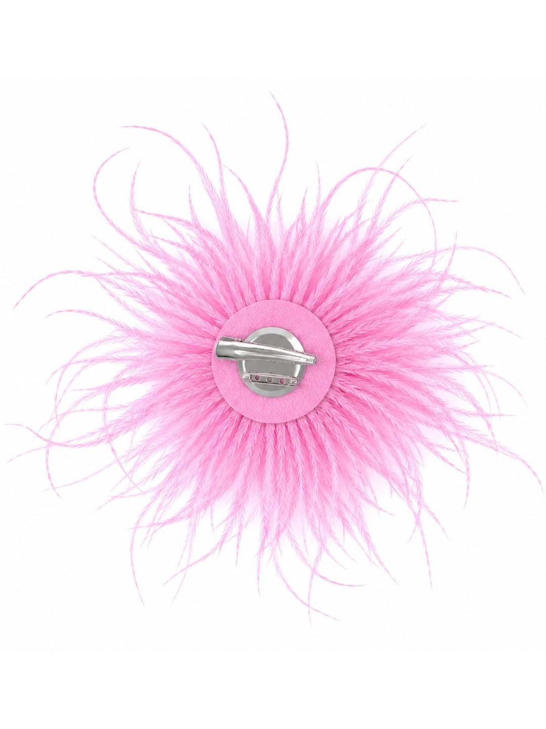 Federblüte Haarclip und Brosche rosa