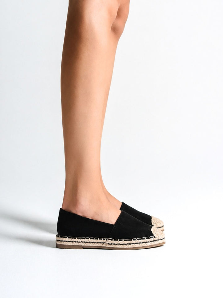 Espadrilles Stoff Schwarz