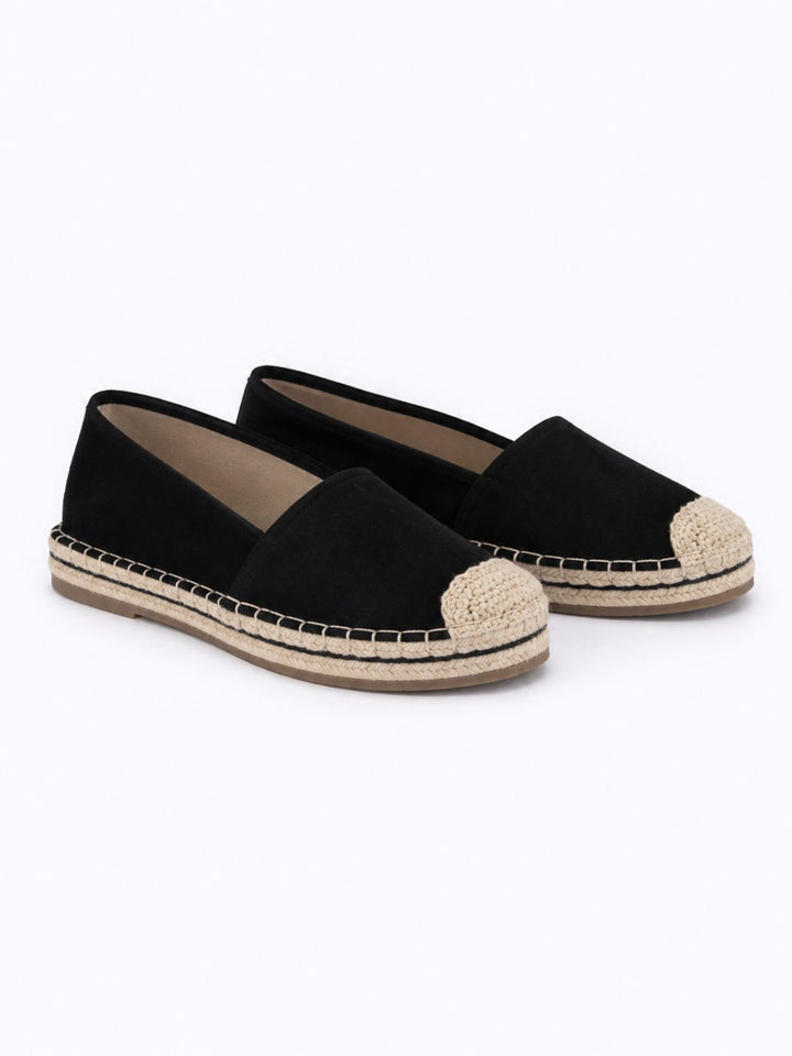 Espadrilles Stoff Schwarz