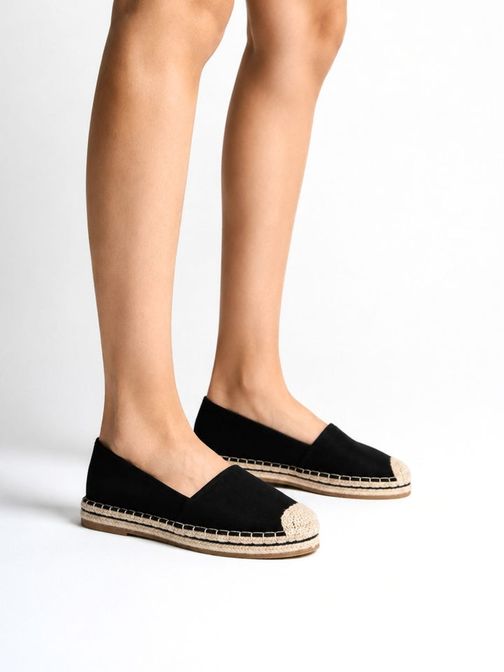 Espadrilles Stoff Schwarz
