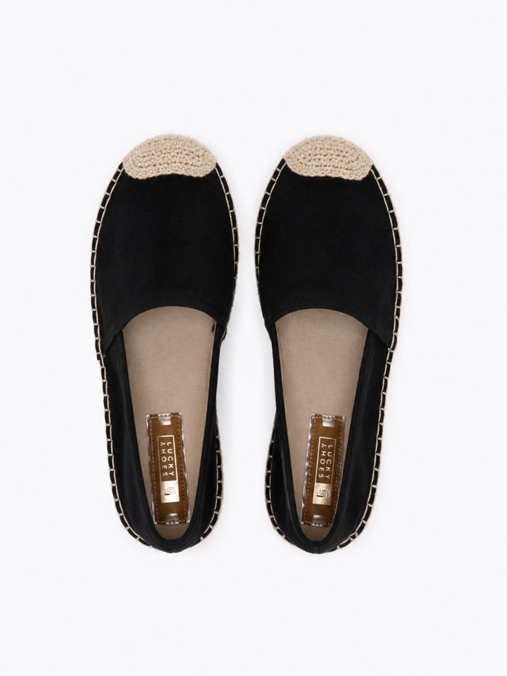 Espadrilles Stoff Schwarz