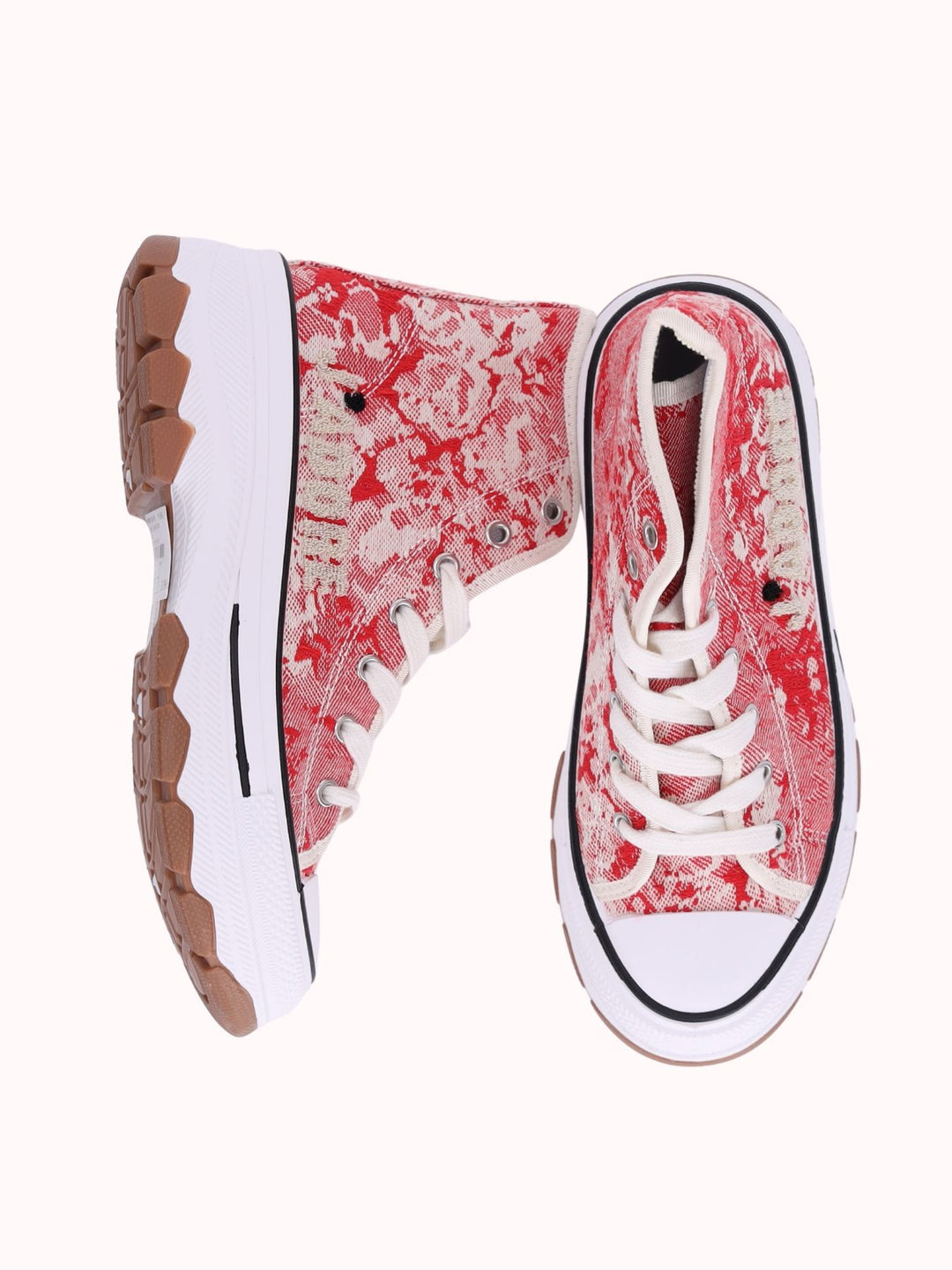 High Top Sneaker Stoff Stickerei