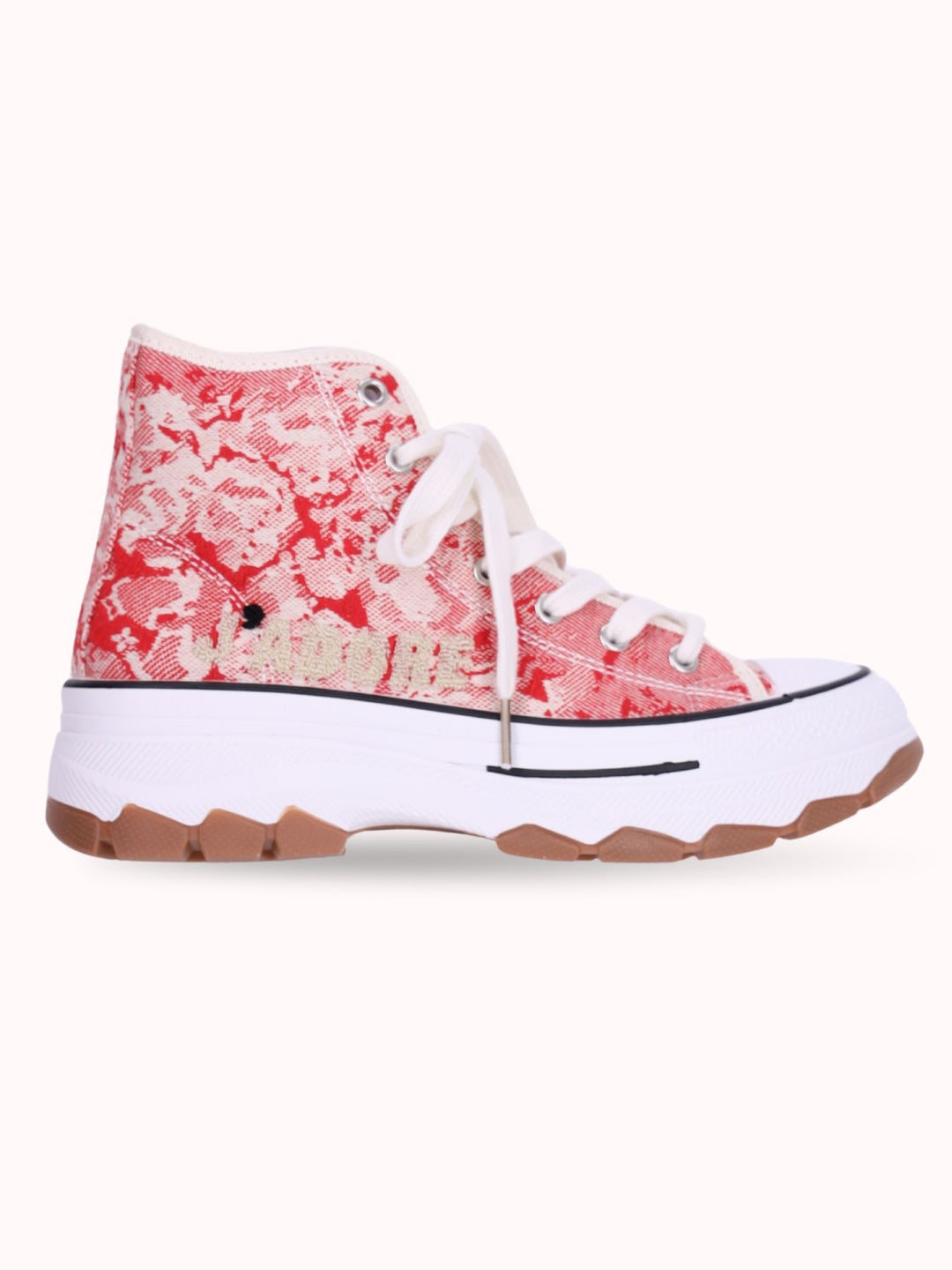 High Top Sneaker Stoff Stickerei