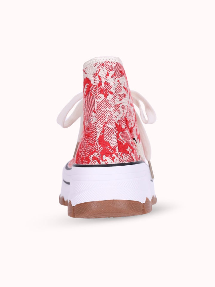 High Top Sneaker Stoff Stickerei