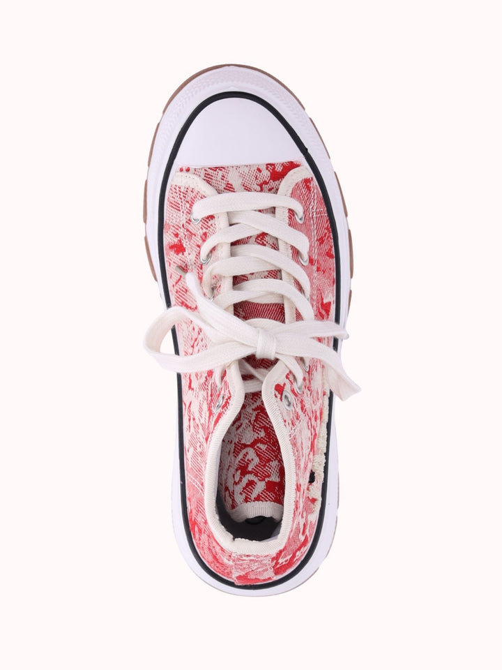 High Top Sneaker Stoff Stickerei