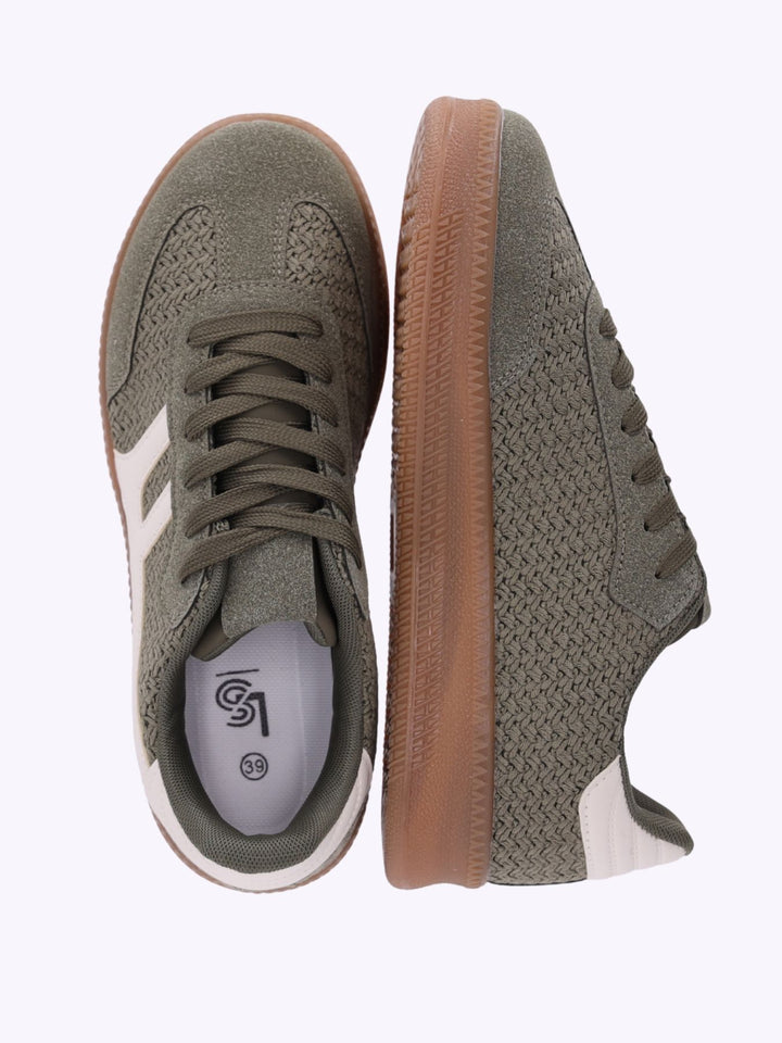 Sneaker Stoff Strickoptik