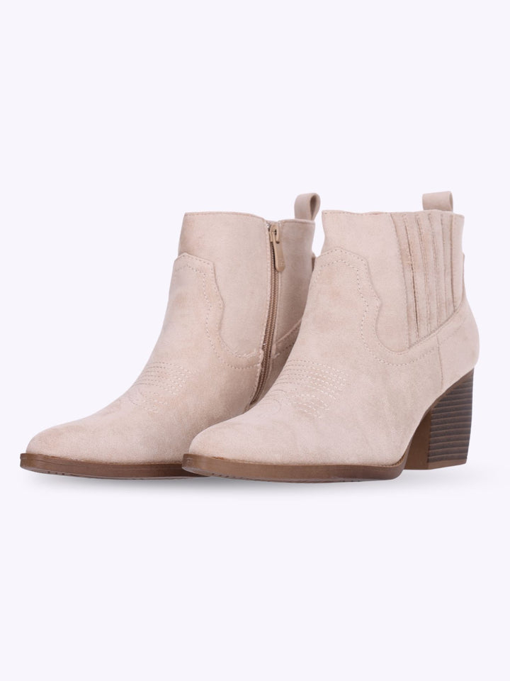Cowboy Boots Stiefelette Veloureoptik