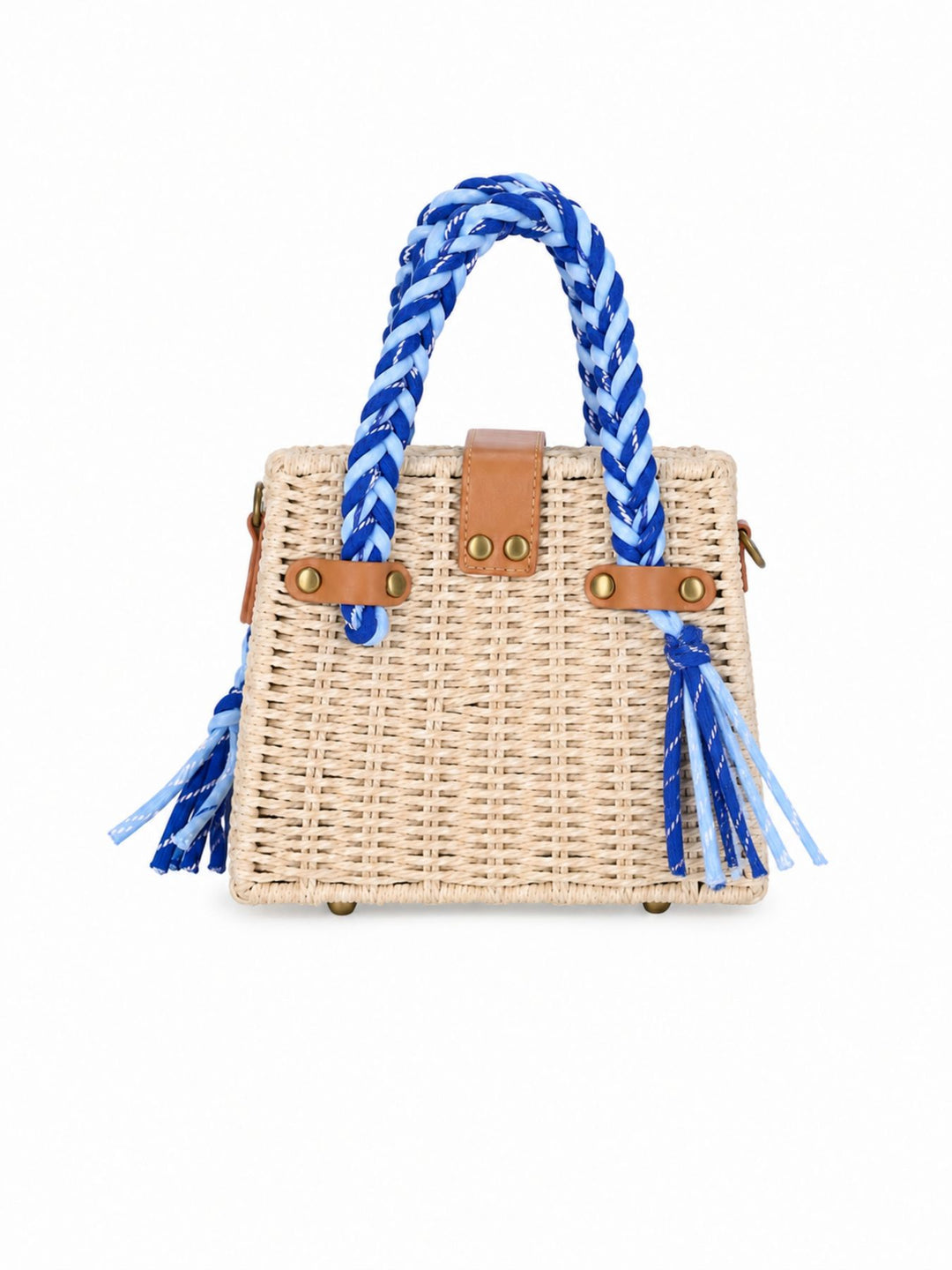 Kleine Korntasche mit Kordelgriffen und Riemen