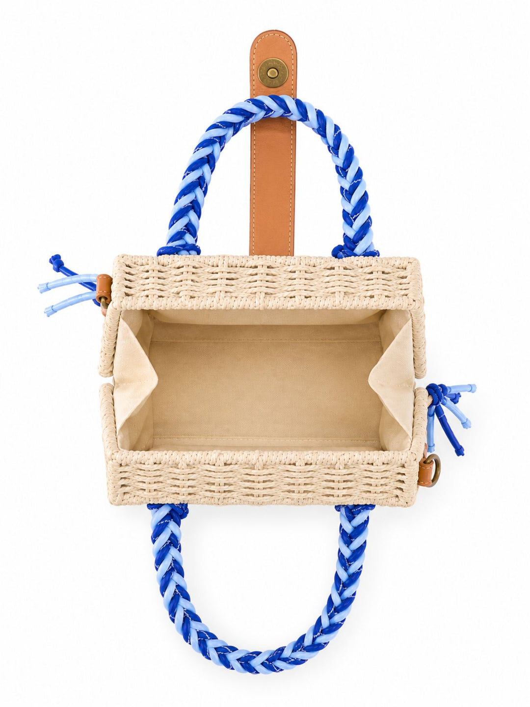 Kleine Korntasche mit Kordelgriffen und Riemen