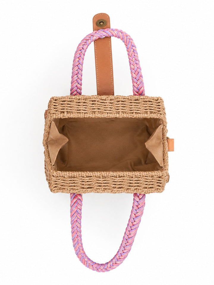 Kleine Korntasche mit Kordelgriffen und Riemen
