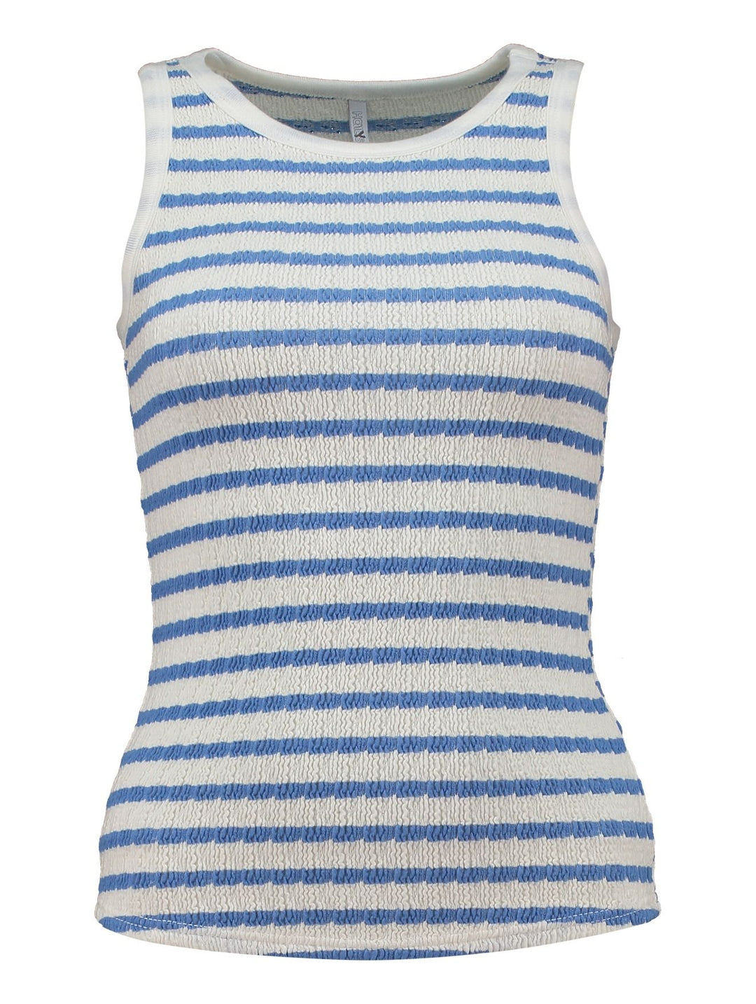 Top Damen Crinkle SL C TP Be44a blue stripe
