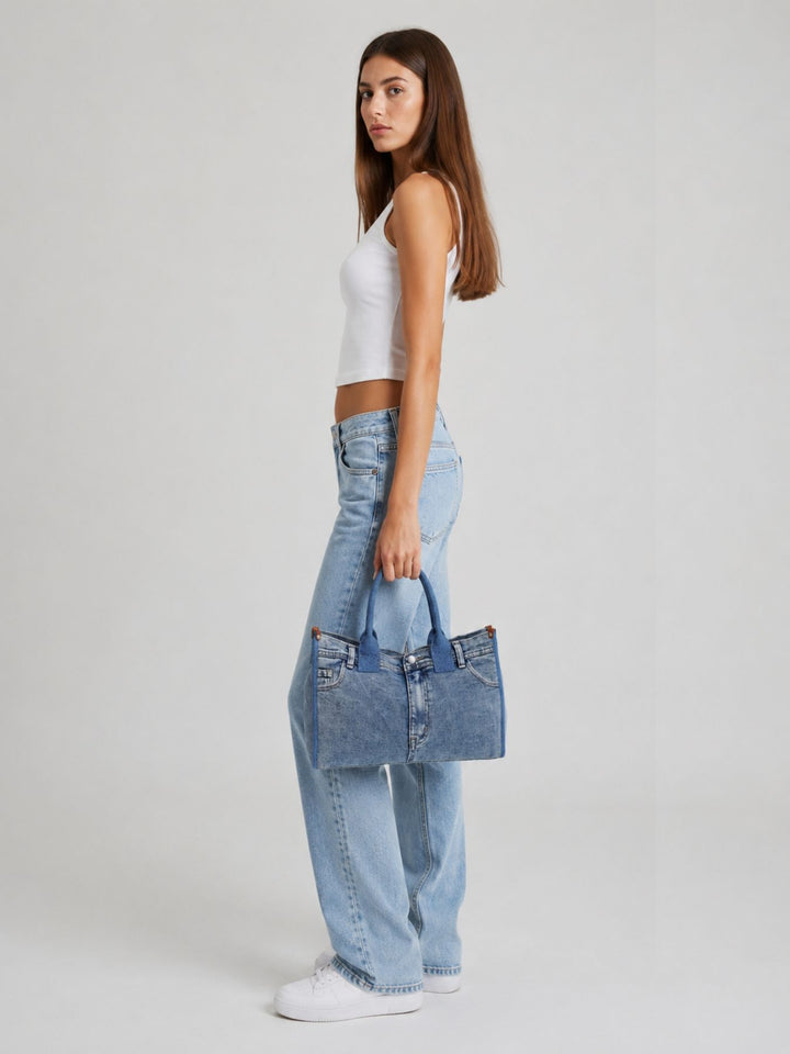 Jeans-Shopper Tasche – Trendige Handtasche im Denim-Look