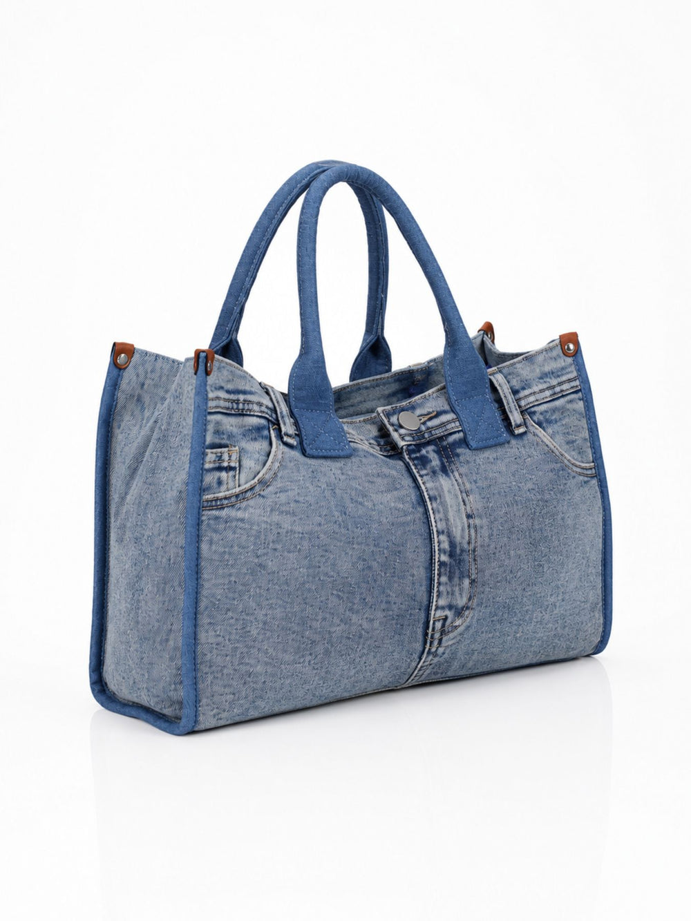 Jeans-Shopper Tasche – Trendige Handtasche im Denim-Look